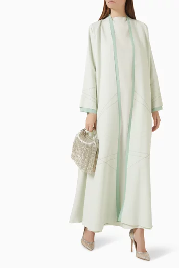 Embroidered Two-tone Abaya Set