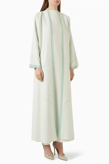 Embroidered Two-tone Abaya Set