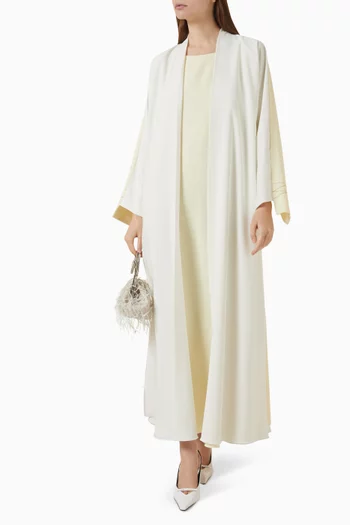 Embroidered Two-tone Abaya Set