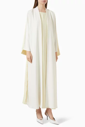 Embroidered Two-tone Abaya Set