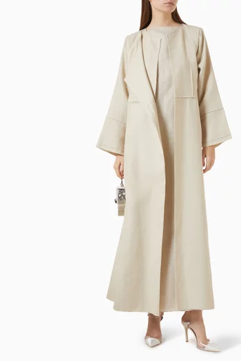 3-piece Set Abaya in Linen