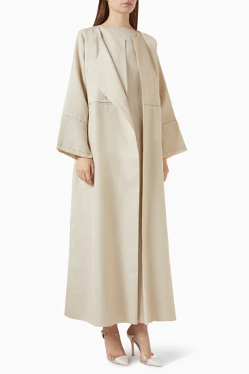 3-piece Set Abaya in Linen