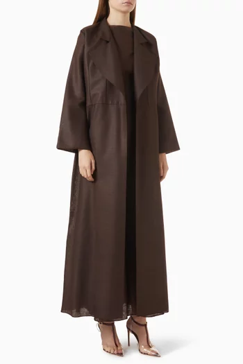 3-piece Set Abaya in Linen