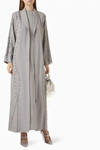 3-piece Set Abaya in Linen