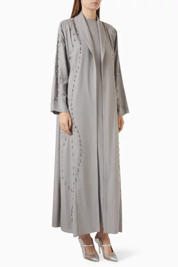 3-piece Set Abaya in Linen