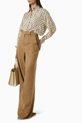 Obice Logo-print Shirt in Silk-twill