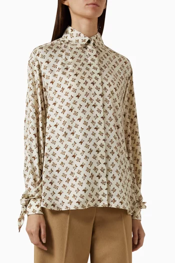 Obice Logo-print Shirt in Silk-twill