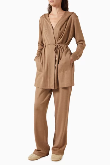 Belted Jacket in Virgin Wool Jersey