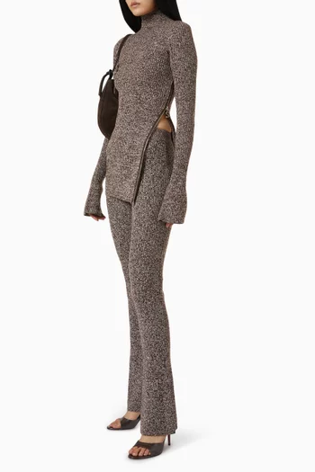 Turtleneck Sweater in Ribbed-knit