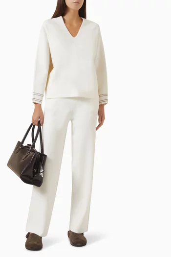 Baldo Knitted Pants in Wool-blend