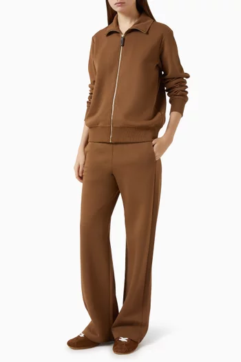 Zip Sweatshirt in Cotton Jersey