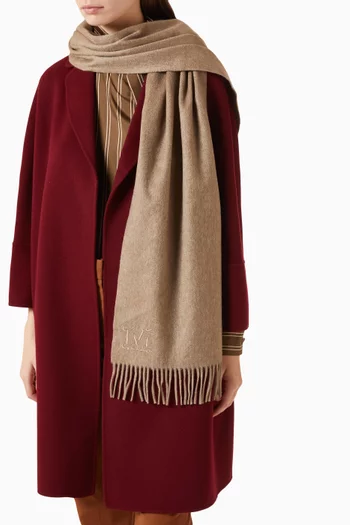 Dalia Monogram Stole in Cashmere