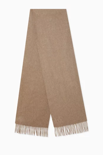 Dalia Monogram Stole in Cashmere