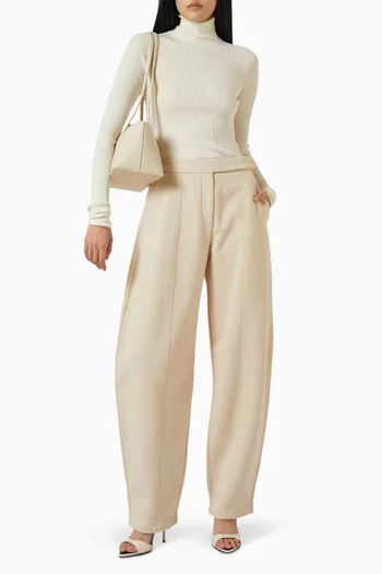 Turtleneck Sweater in Ribbed-knit