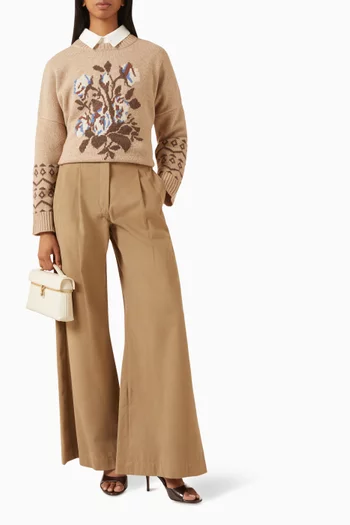 Pavidi Jacquard Sweater in Wool-knit