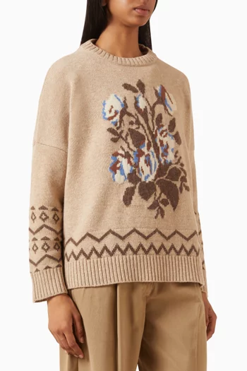 Pavidi Jacquard Sweater in Wool-knit