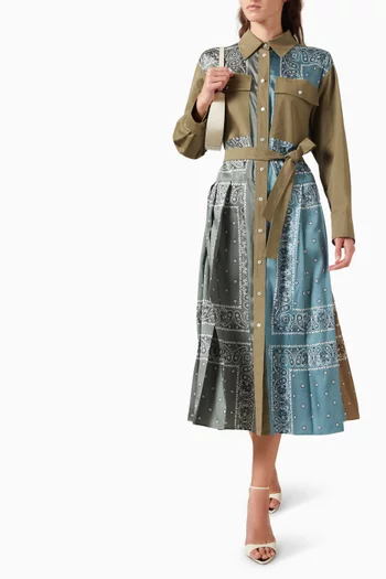 Printed Shirtdress in Twill & Poplin