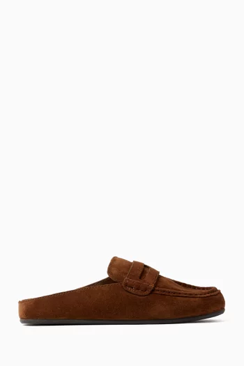 Miles Loafer Mules in Suede