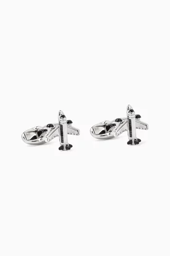 Aeroplane Cufflinks in Metal