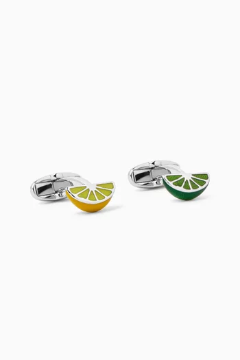 Fruit Cufflinks in Metal