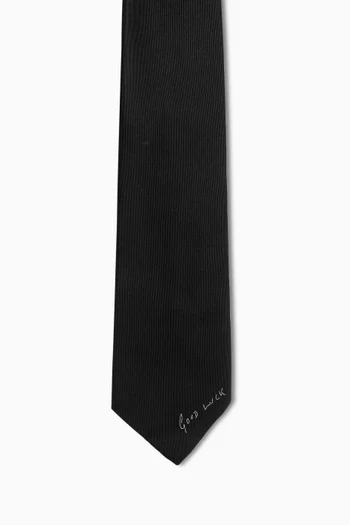Good Luck Jacquard Tie in Silk