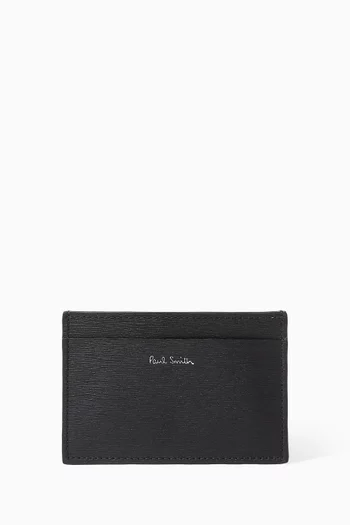 Logo Card Holder in Leather