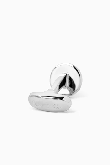 Button Cufflinks  in Metal