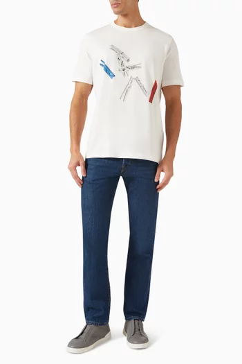Pegs T-shirt in Cotton