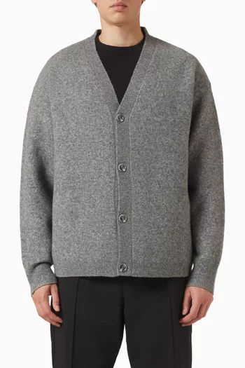 Logo Cardigan in Alpaca Blend