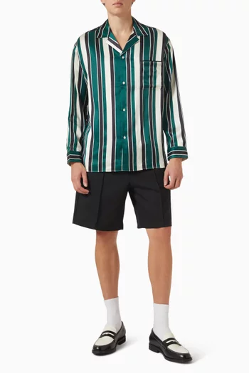 Striped Combo Shirt in Silk