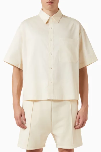 Logo Shirt in Cotton Poplin