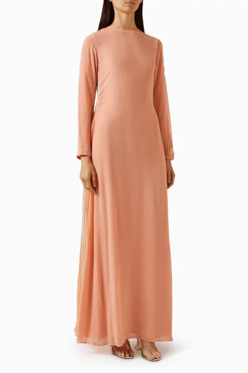 Embellished-trim Maxi Dress