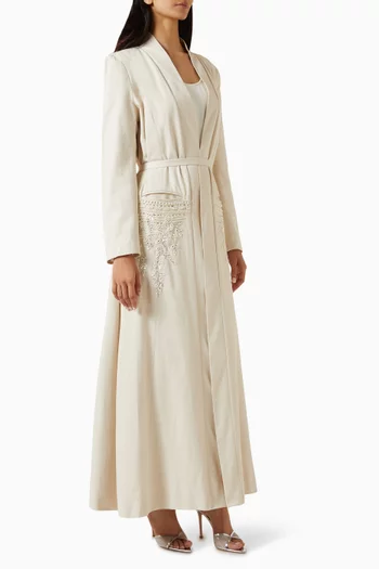 Al Maha Embellished Belted Coat