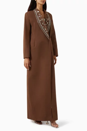 Al Maha Bead-embellished Abaya
