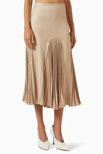Sara Pleated Midi Skirt