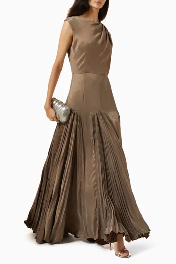 Sara Pleated Maxi Dress