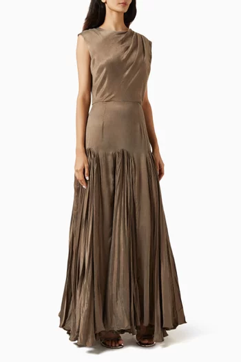 Sara Pleated Maxi Dress