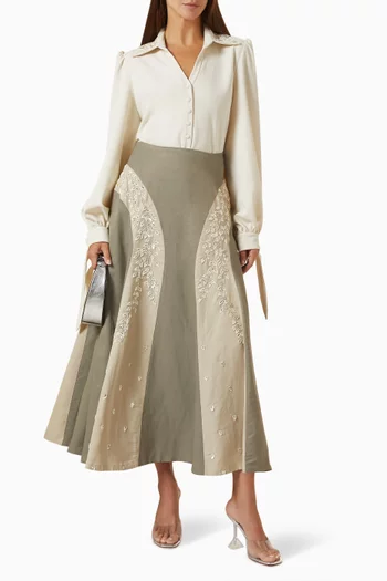 El Yazi Mazi Embroidered Skirt