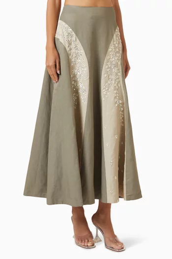 El Yazi Mazi Embroidered Skirt