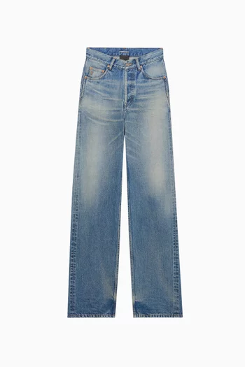 Cassandre V-waist Baggy Jeans in Denim