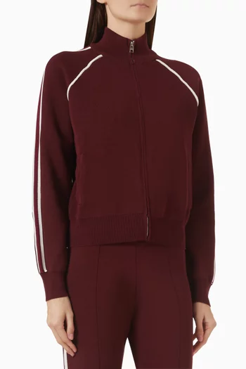 Knit Track Jacket in Viscose Blend