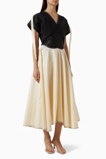 Axis Midi Dress in Taffeta