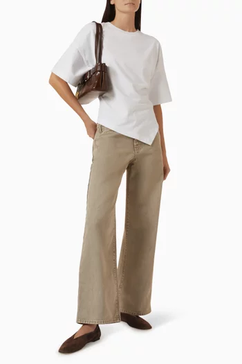 Asymmetrical T-shirt in Supima Cotton-jersey