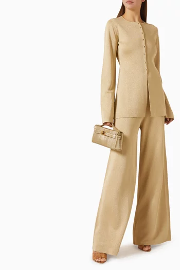 Ammie Metallic Pants in Knit