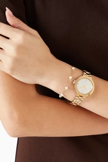 Jackie Quartz Watch & Bracelet Gift Set