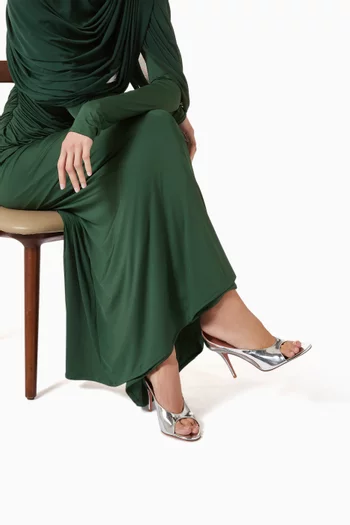 Anok Slipper 90 Mules in Laminated Calfskin