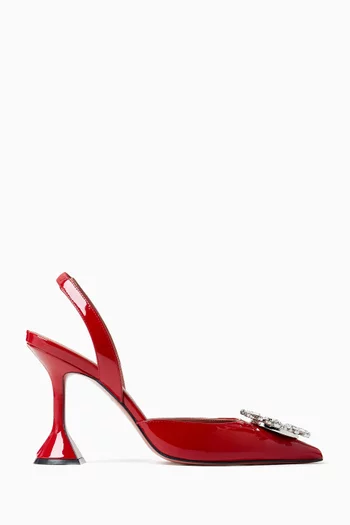 Begum 95 Sling Pumps in Patent Leather