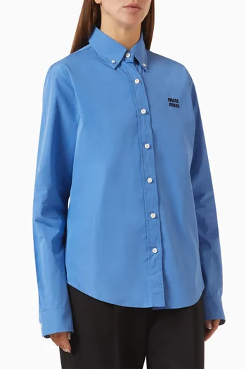 Logo Shirt in Cotton-poplin
