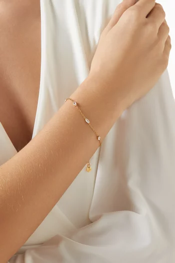 Eloise Marquise Bracelet in 18kt Gold-plated Steel