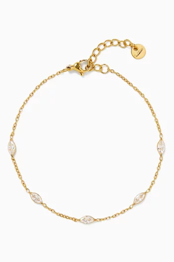 Eloise Marquise Bracelet in 18kt Gold-plated Steel